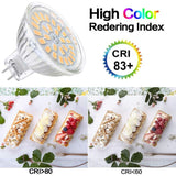 12 Pack MR16 LED Bulbs 12V 5W Warm White 2800K 120 Degree V1189-WXF-521-0065