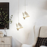 BAMDECOR LED Modern Bedroom Bedside Creative Butterfly Hanging Chandelier Light Fixtures for Stairs V255-BAM-A005-1HL