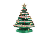 Jingle Jollys Paper Christmas Tree 87CM w/ Star Topper LEDs Xmas Decorations Kit Home Office Green PAPER-XMAS-TR-75-GN