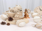 12 Pcs Christmas Ball Ornaments Shatterproof Linen Hanging Baubles for Christmas Tree Rustic V1237-ZY00B0F4CB3ZFD
