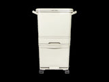 42L Rubbish Bin Waste Trash Can Pedal Recycling Kitchen Wheel 2 Compartment V63-834811