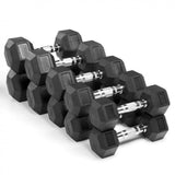 1020kg Rubber Hex Dumbbell Set V1409-SKU-6531