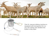 2L Goat Milking Machine, Large Capacity Manual Milking Machine Effort Saving Goat Milker Adjustable V1188-WTJ-QDH-01279