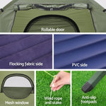 Weisshorn 5-in-1 Camping Tent Cot 1-person Air Mattress Camping Bed TENT-E-5IN1-SIN-GN