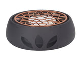 Teapot Warmer Base Ceramic Candle Heater Tea Coffee Milk Light Warmer with Purple Iron Pad for Home V1294-YM0703-3118230033511