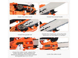 25 cc Gas Chainsaw, 305 mm Gas Powered Chainsaw, 0.75 kW Power Chain Saw with Non-Slip Handle, V952-RQLJ12INCHECGYJ4G001V0