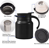 Stainless Steel Vacuum Insulated Teapot With Removable Tea Infuser Filter And Temperature Display V1237-ZY-807-294