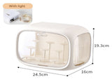 Cream White With Lamp Wall Mount & Desktop Blind Box Display Case - Clear Dustproof Storage V888-ELOSUNG24928