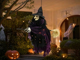 Witch Figurines Halloween Decorations Outdoor, Porch Swing Witch Statue Outdoor Hanging Lights with V1192-AZ-W-35134