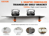 Shelf Bracket, 41 x 15.5 cm 4 Pcs, Heavy Duty Floating Shelf Brackets, Brackets for Shelves, 10mm V952-SJZJGBZJYGHWJF4D6V0