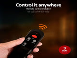 Devanti 2PCS Electric Strip Heater Radiant Infrared Heaters Remote Control 3000W RHP-TWR-3000-AL-2X