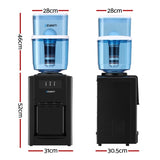 22L Devanti Water Cooler Dispenser Bench Top 3 Taps Chiller Filter Purifier Three Taps Balck WD-1103-22L-BK