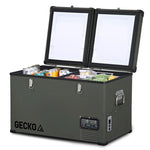 GECKO 75L Dual Zone Portable Fridge / Freezer, SECOP German Brand Compressor, for Camping, Car, V219-CMPFRGGKD7MA