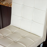 Pandora Bonded Leather & Steel Bar Stool in White V1041-JMC-1083WHITE