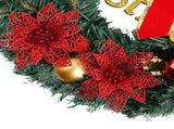 Xmas Wreath for Front Door Plastic Xmas Pine Wreath Decoration with Balls Ornament for Fireplace V1294-YM0901-3115240094612
