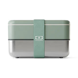 Monbento Mb Sense Original The Two-Tier Metal Food Container Sense Original - Natural Green V398-MO-70460044