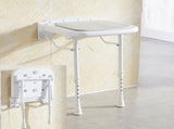 Wall-Mount Foldable Shower Chair, Adjustable, Non-Slip Feet V178-66807