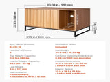 Cat Litter Box Enclosure Furniture, 80 cm Hidden Litter Box Cabinet with Scratch Pad & Storage, V952-JSJJMSPWQ3151XBNF001V0