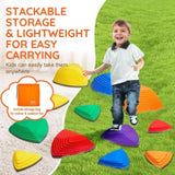 Kids Balance Stepping Stones Sensory Obstacle Course 12 PCS Outdoor Indoor V952-ETPHDJSJHKSJQ96L8V0