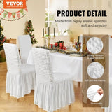 VEVOR Stretch Spandex Folding Chair Covers, Universal Fitted Chair Cover with Skirt, Removable V952-YTBS4PCSZKHB8CTN7V0