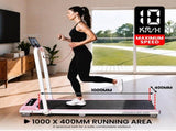 Powertrain K300 Pink Foldable 2-in-1 Under Desk Walking Pad Treadmill 1.5HP 10km/h Incline Home TML-HSM-K300-PK