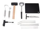 Coconut Opener Tool Set Stainless Steel Coconut Shell Puncher Cutter Rubber Hammer Kit with Straw V1294-YM0901-3118240105111
