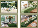 4PCS Cheesecloth Table Runner Gradient Blue Gauze Table Runner 6FT Boho Cheese Cloth Table Runner V1366-AZ2-W-13277
