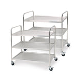 SOGA 2X 3 Tier 95x50x95cm Stainless Steel Kitchen Dinning Food Cart Trolley Utility Size Large FOODCART1001X2