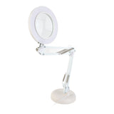 Desktop Magnifier 8X Magnification 10 Levels Adjustable Brightness 64 LEDs Magnifying Glass Desk V1294-YM0901-L4639W