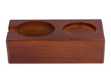 2 Hole Coffee Tamper Holder Beech Coffee Handle Mat Pad Stand for Home RestaurantExternal V1294-YM0901-3118210240412