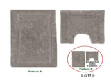 2200GSM 2 Pce Axel 100% Cotton Bath Mat Set Latte V442-UNA-BATHM-AXEL-LATTE-SH
