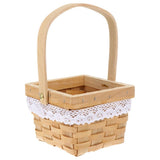 3-Piece Woven Flower Basket Set with Multi-Purpose Storage in Beige for Home Organization and V1369-AZ3-W-12881