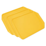 3PCS Colorful Food Tray Rectangle Thickened Binaural Plastic Tray Heat Resistance Stackable V1294-YM0523-3118220042015