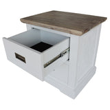 Fiona Bedside Tables 2 Drawers Storage Cabinet End Nightstand Table White Grey V315-VOB-FOLK-03