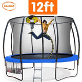 Kahuna Trampoline 12 ft with Basketball Set - Blue TRA-KAH-12-BU-BB