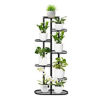 SOGA 7 Tier 8 Pots Black Metal Plant Rack Flowerpot Storage Display Stand Holder Home Garden Decor FPOTH23