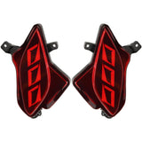 Red Rear Bumper Reflector Light, Brake Light, Position Light and Sequential Turn Signal Compatible V1237-ZY-715-295