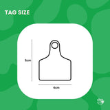 100x Cattle Ear Tags 5x4cm Set - Small Yellow Blank Sheep Pig Livestock Label V238-SUPDZ-21828971495504