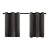 Curtain,Rod Pocket Tier Curtains For Small Window Short Room Darkening Basement Curtains Cafe Drapes V1370-AZ4-24408