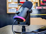 RGB Dynamic Gaming Microphone XLR/USB Interface for PC Streaming Podcast Recording Style 2 V1263-JX-7074-1