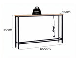 Artiss Console Table Entryway Hallway Display Desk Charging Station Wood FUR-U-CST-05-WD
