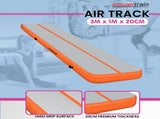 Powertrain Airtrack 20cm Thick 3m x 1m Inflatable Gymnastics Tumbling Mat Air Track - Orange IFM-HL-301-ORG