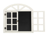 Hanging Chalkboard Sign Wooden Erasable Window Frame Shaped Hanging Message Board for Coffee Shop V1294-YM0901-3115250098512
