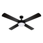 Devanti 52'' Ceiling Fan AC Motor w/Light w/Remote - Black CF-RC-52-BK