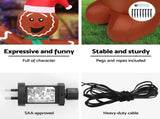 Jingle Jollys Christmas Inflatable Gingerbread Man Tree LED Illuminated Decorations XMAS-INF-GINGER-TREE-10FT