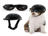 Size S Black Pet Helmet & Goggles Set - Adjustable Safety Gear for Dogs, UV Protection, Durable ABS V888-ELOSUNG17328