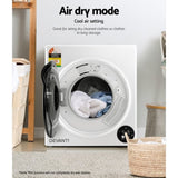 Devanti Tumble Dryer 5kg Fully Auto Black TD-B-5KG-WH