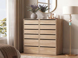Artiss 2x Chest of 6 Drawers Dresser Tallboy Pine FURNI-N-CDR-6D-WD-ABX2