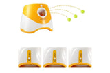 Dog Ball Launcher Thrower Automatic Tennis Fetch Throwing Machine with 3 Balls -Orange V1263-JX-6251-1