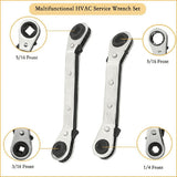 Valve Core Remover Installer Tool&HVAC Service Wrench Set, Refrigeration with Bit Adapters,10Pcs V1366-AZ2-W-15838